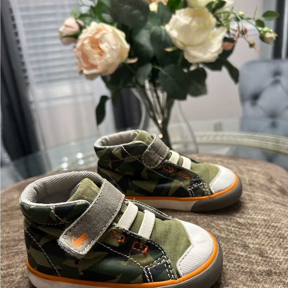 Kids Camouflage High-Top Sneakers